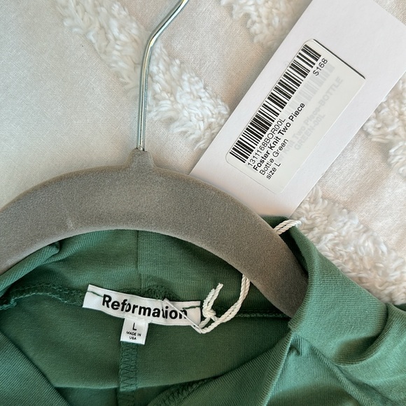 NWT Reformation Green Matching Skirt Set Ladies L - Picture 3 of 4